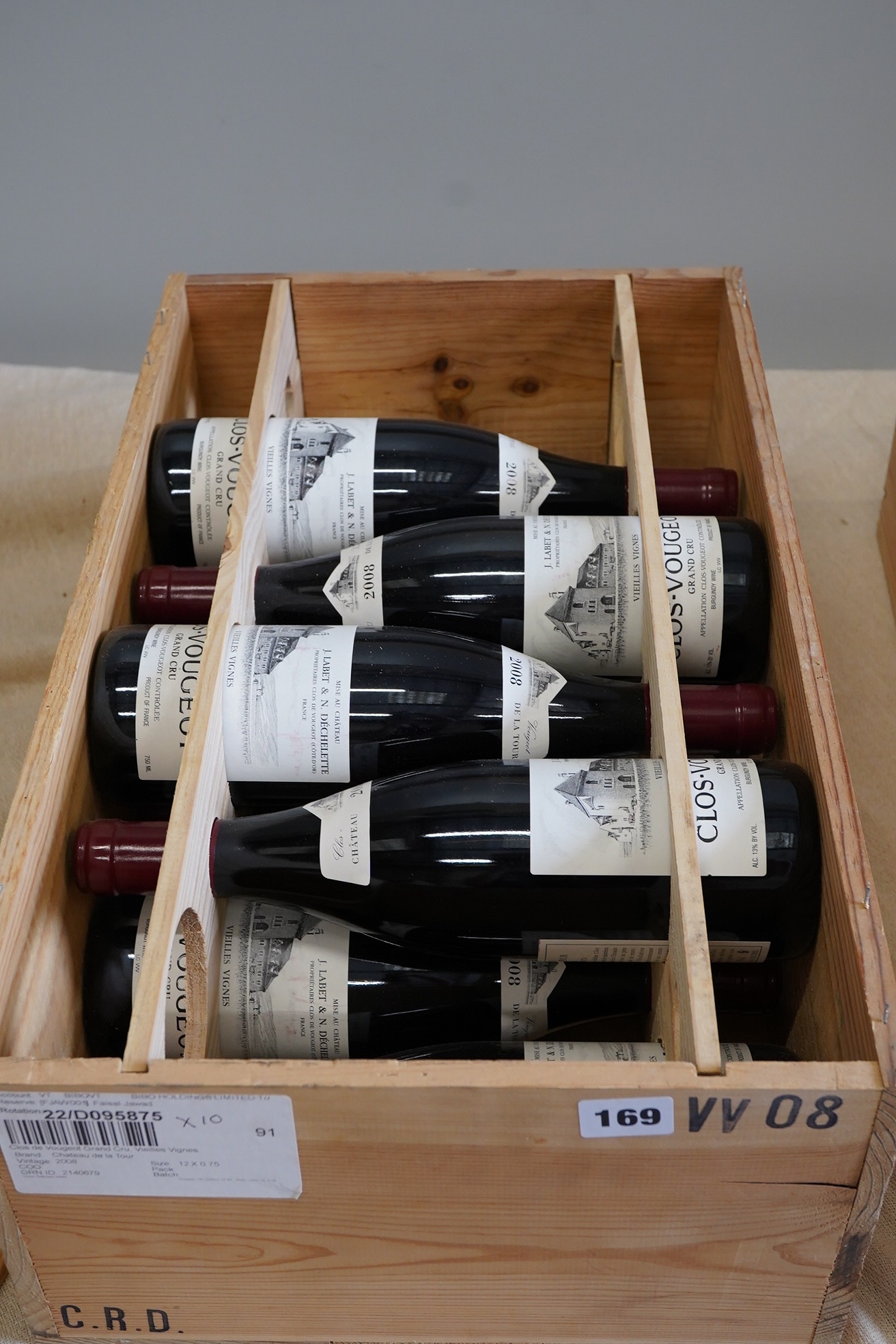 Labet & Dechelette, Château de La Tour, Clos de Vougeot Vieilles Vignes Grand Cru, 2008